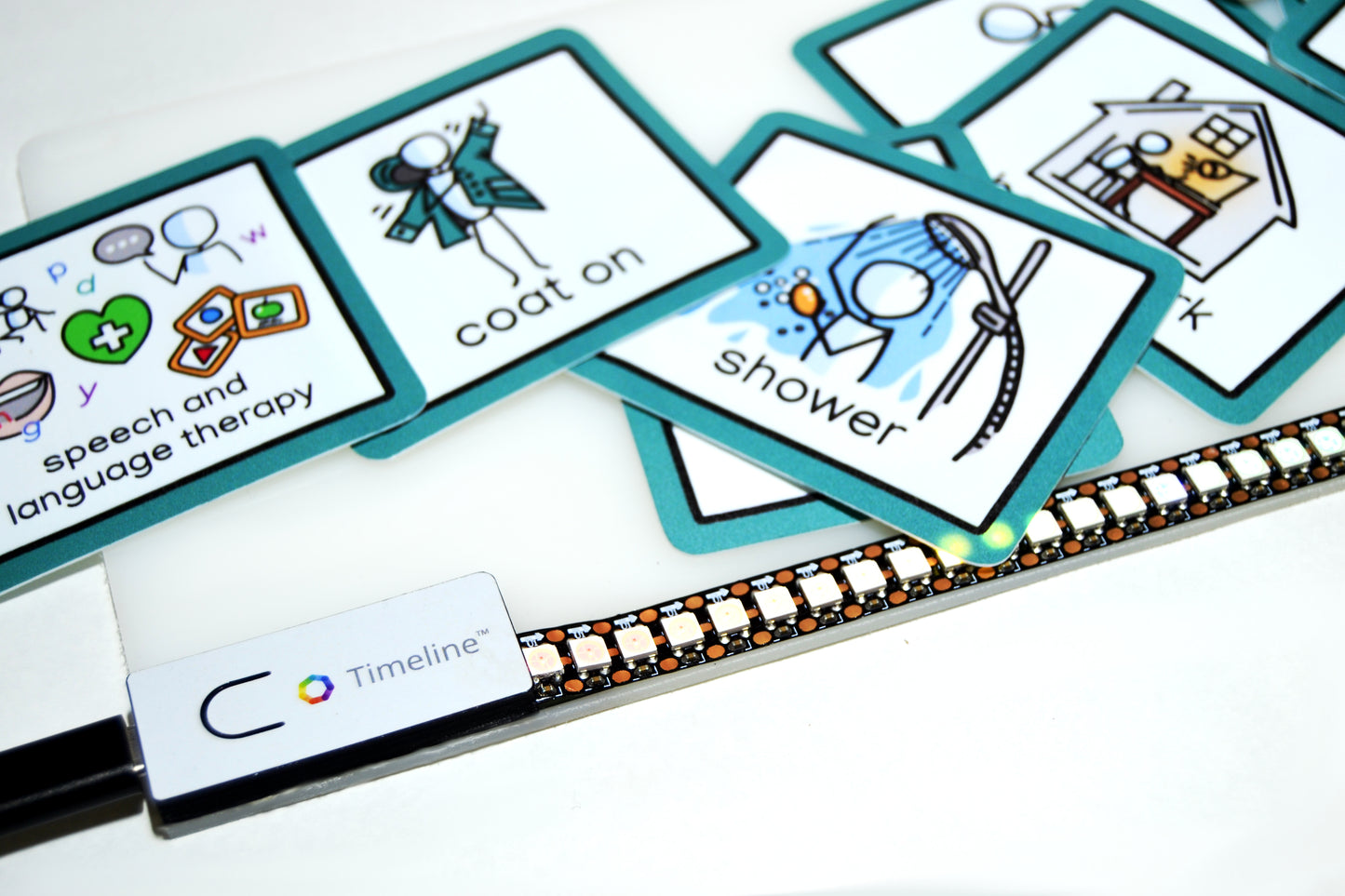 Timeline™ led strip digital hourglass - with whiteboard