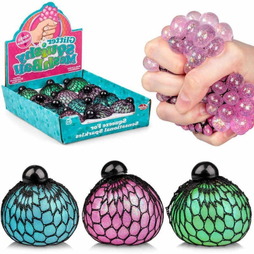 Glitter Mesh Squeeze Ball