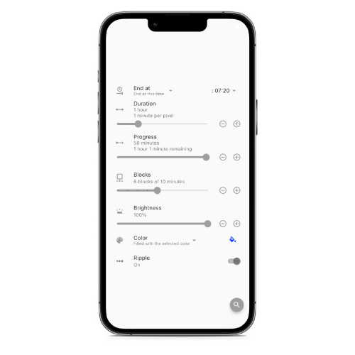 Timeline™ led strip digital hourglass - Standalone