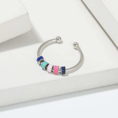 Adjustable Bead Fidget Ring