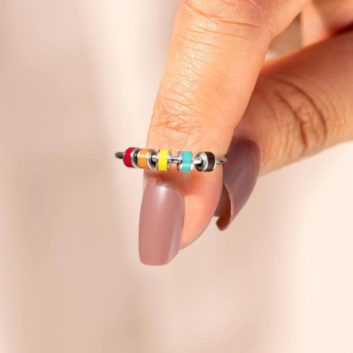 Adjustable Bead Fidget Ring