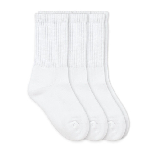 Jefferies Socks Smooth Toe Crew Non-Cushion Socks - White