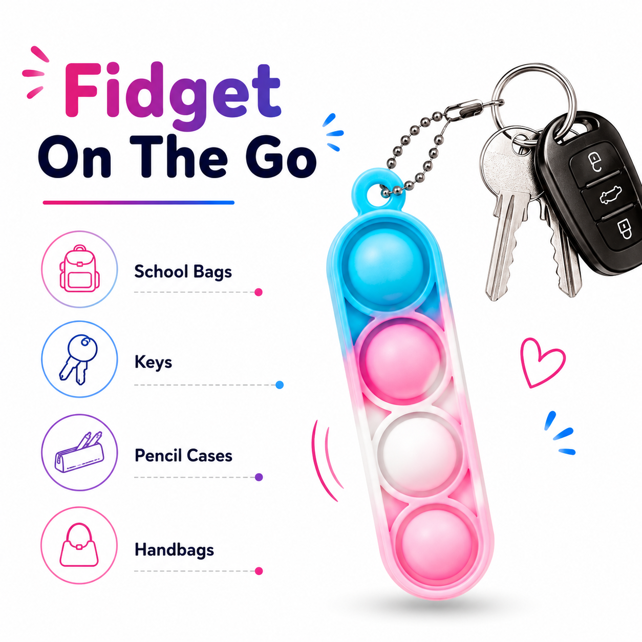 Mini Pop-It Keychain