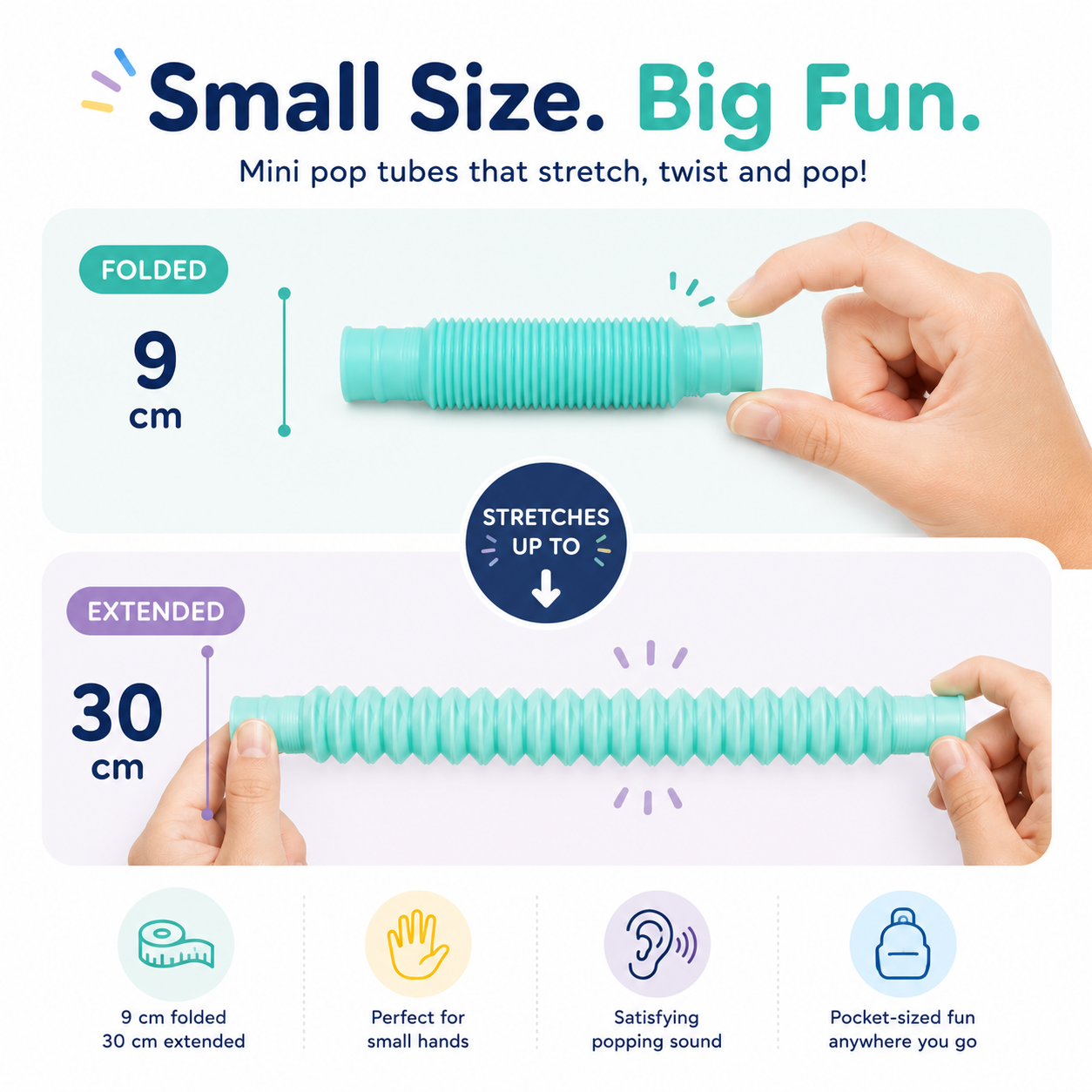 Mini Pop Tubes (Pack of 5)