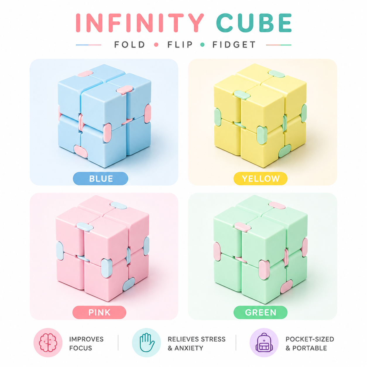 Pastel Infinity Cube