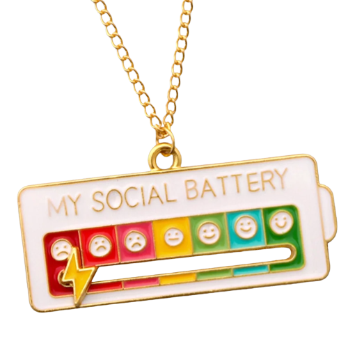 My Social Battery Necklace