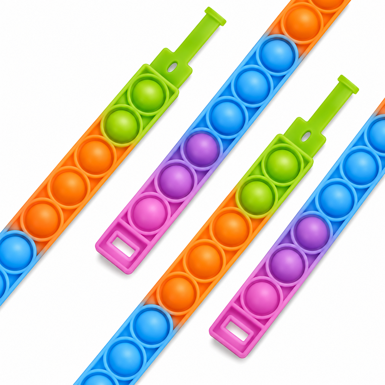 Rainbow Pop It Wrist Band