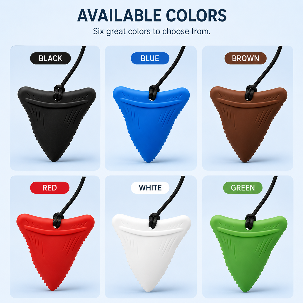 Sensory Chewable Necklace (Shark's Tooth)