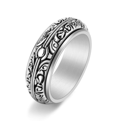 Vintage Engraved Spinner Ring