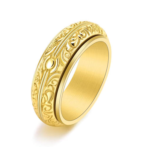 Vintage Engraved Spinner Ring