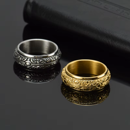 Vintage Engraved Spinner Ring