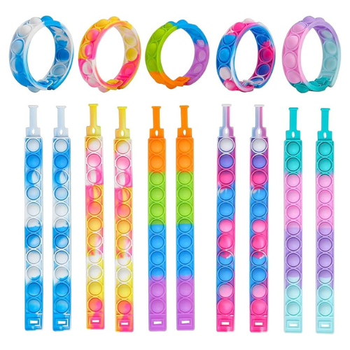 Rainbow Pop It Wrist Band
