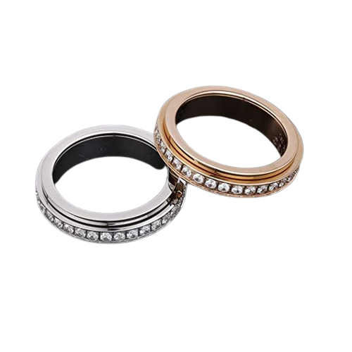 Cubic Zirconia Spinner Ring