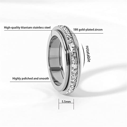 Cubic Zirconia Spinner Ring