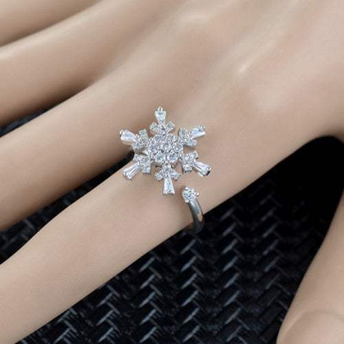 Adjustable Cubic Zirconia Spinner Ring