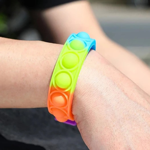 Rainbow Pop It Wrist Band