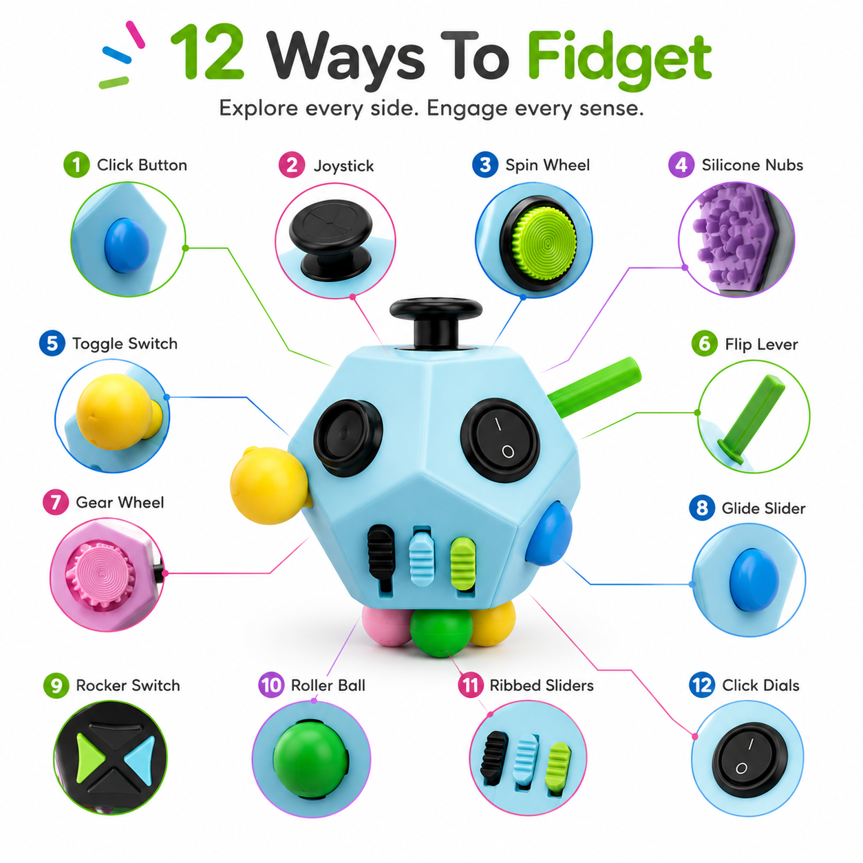 12 Sided Fidget Cube