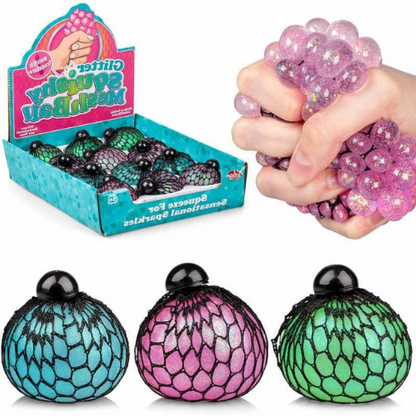 Glitter Mesh Squeeze Ball