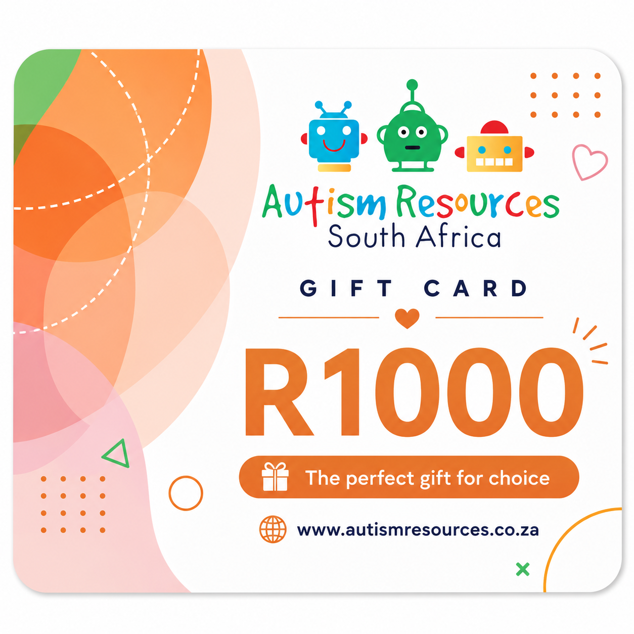 Autism Resources South Africa R1000 Electronic Gift Card