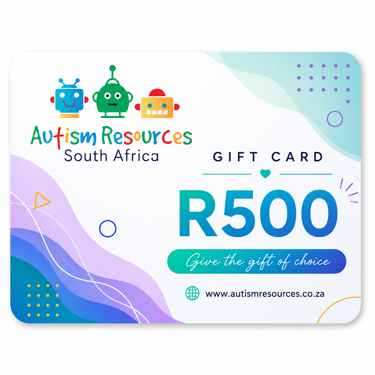 Autism Resources South Africa R500 Electronic Gift Card