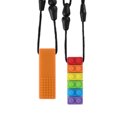 Sensory Chewable Necklace (Rainbow Brick)