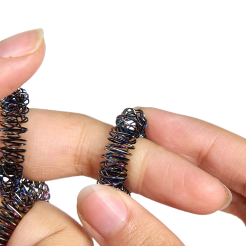 Spiky Finger Rings Rainbow (Pack of 5)