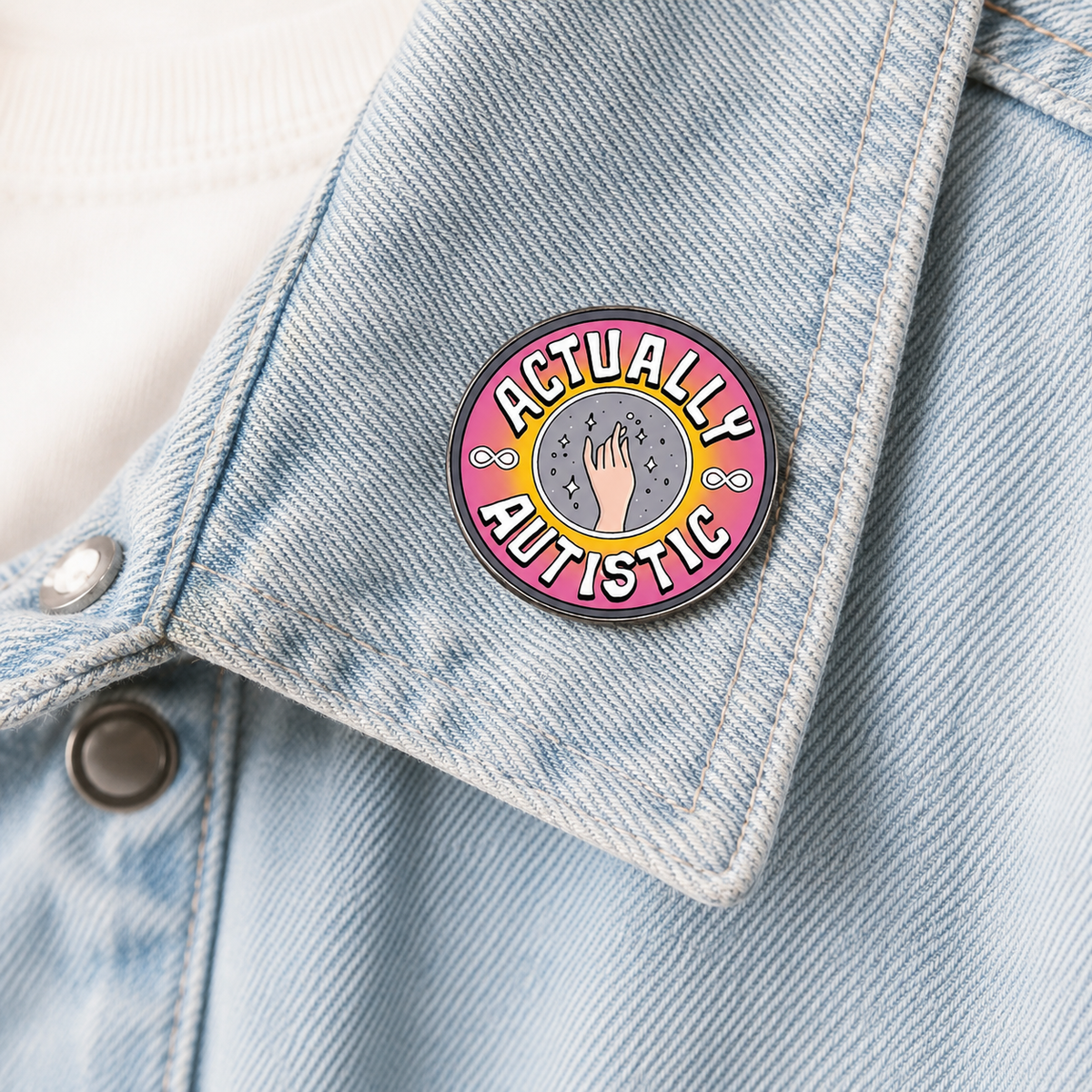 Lapel Pin (Actually Autistic) - Plastic
