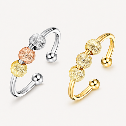Adjustable Gold/Silver Plated Beaded Ring