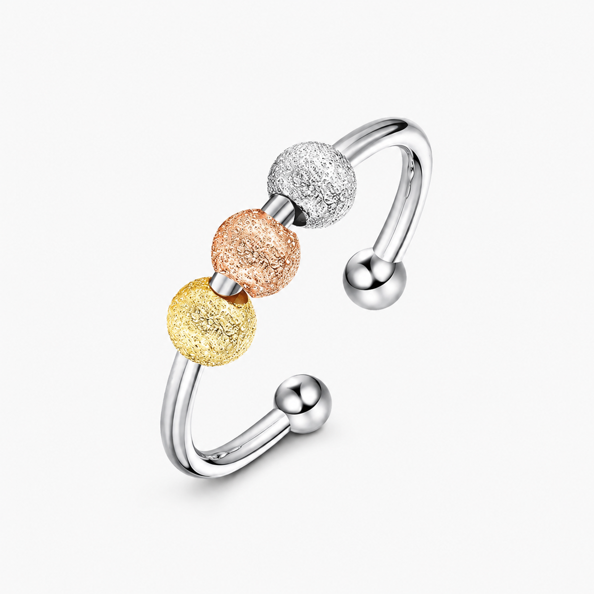 Adjustable Gold/Silver Plated Beaded Ring