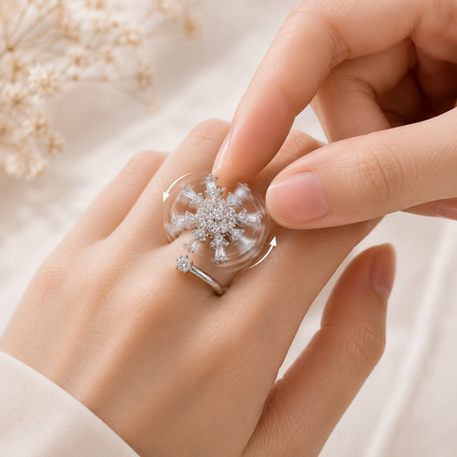 Adjustable Cubic Zirconia Spinner Ring