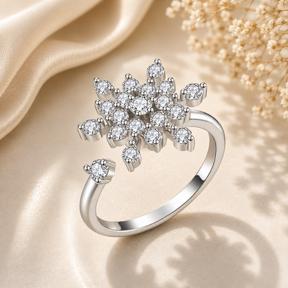 Adjustable Cubic Zirconia Spinner Ring