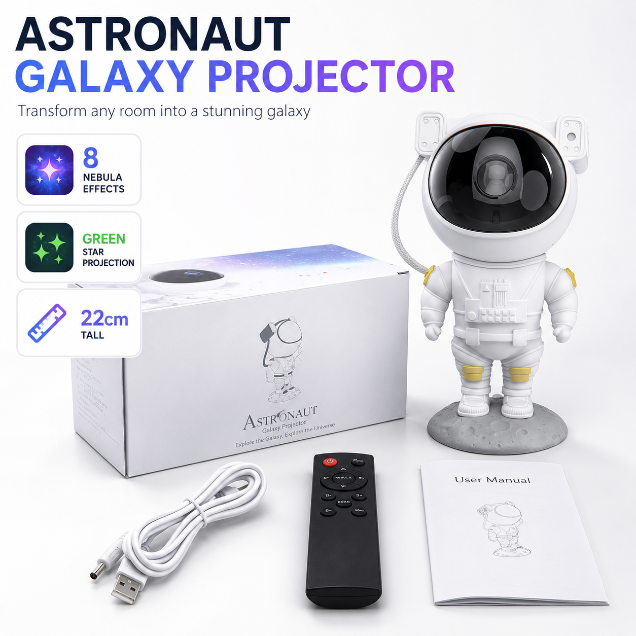 Astronaut Nebula Galaxy Light Projector
