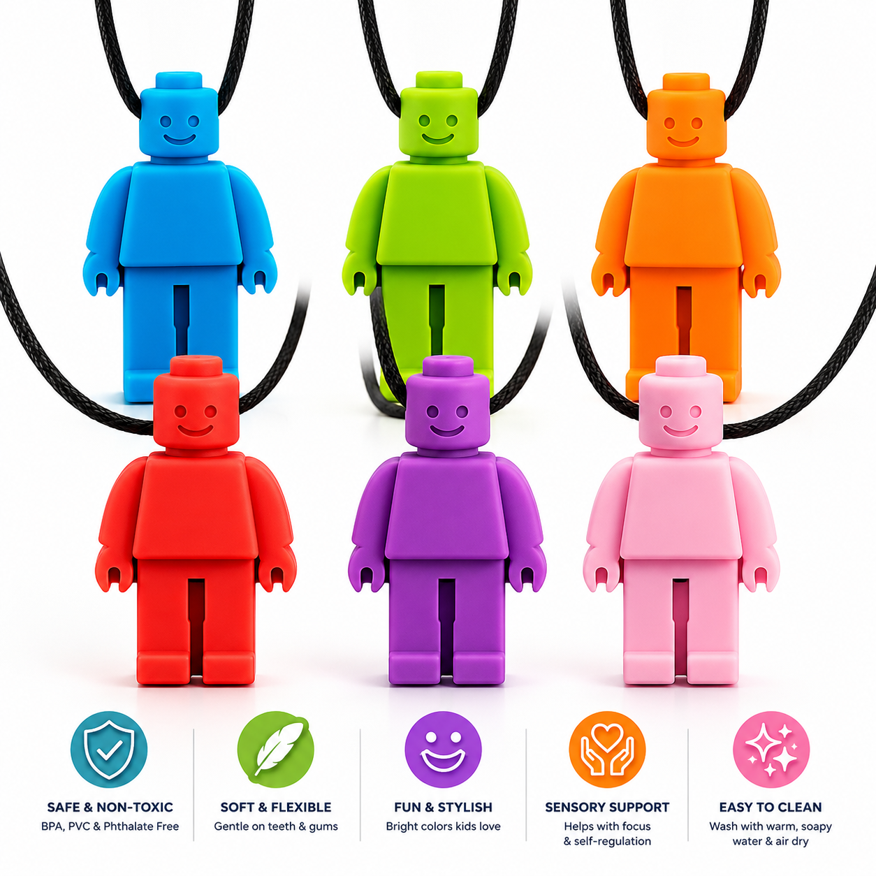 Sensory Chewable Necklace (Brick buddy)