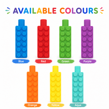 Silicone Chewable Pencil Toppers (Brick)