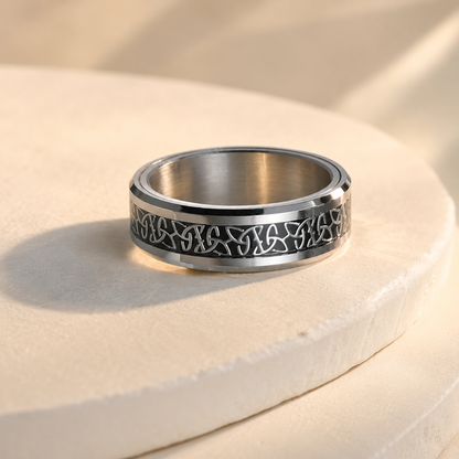 Celtic Runes Spinner Ring
