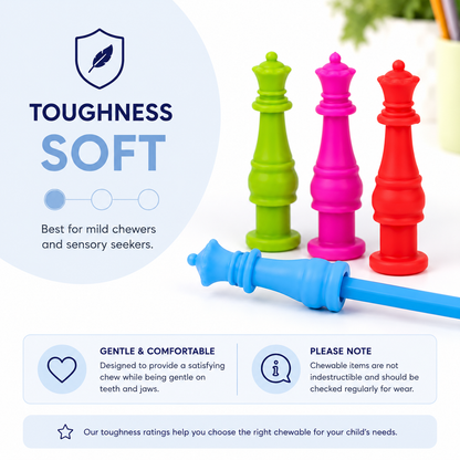 Silicone Chewable Pencil Toppers (Chess Piece)