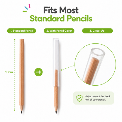 Chewable Pencil Cover (Clear - Pack of 2)