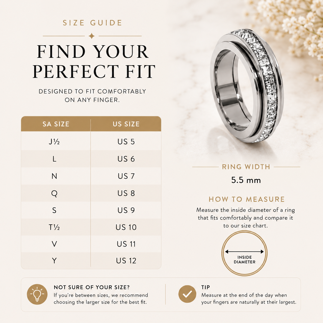 Cubic Zirconia Spinner Ring
