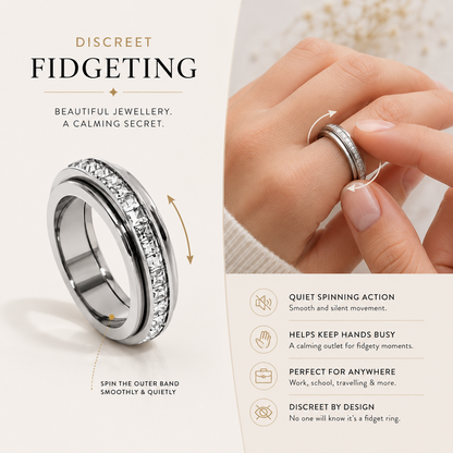 Cubic Zirconia Spinner Ring