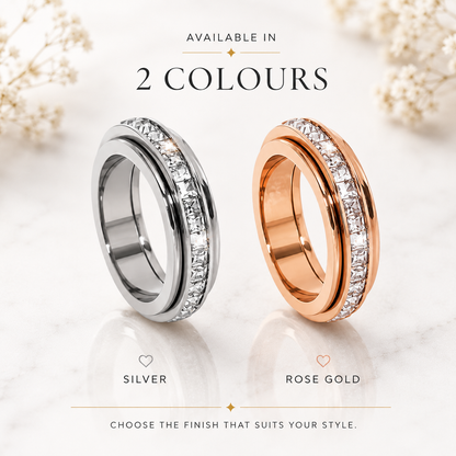 Cubic Zirconia Spinner Ring