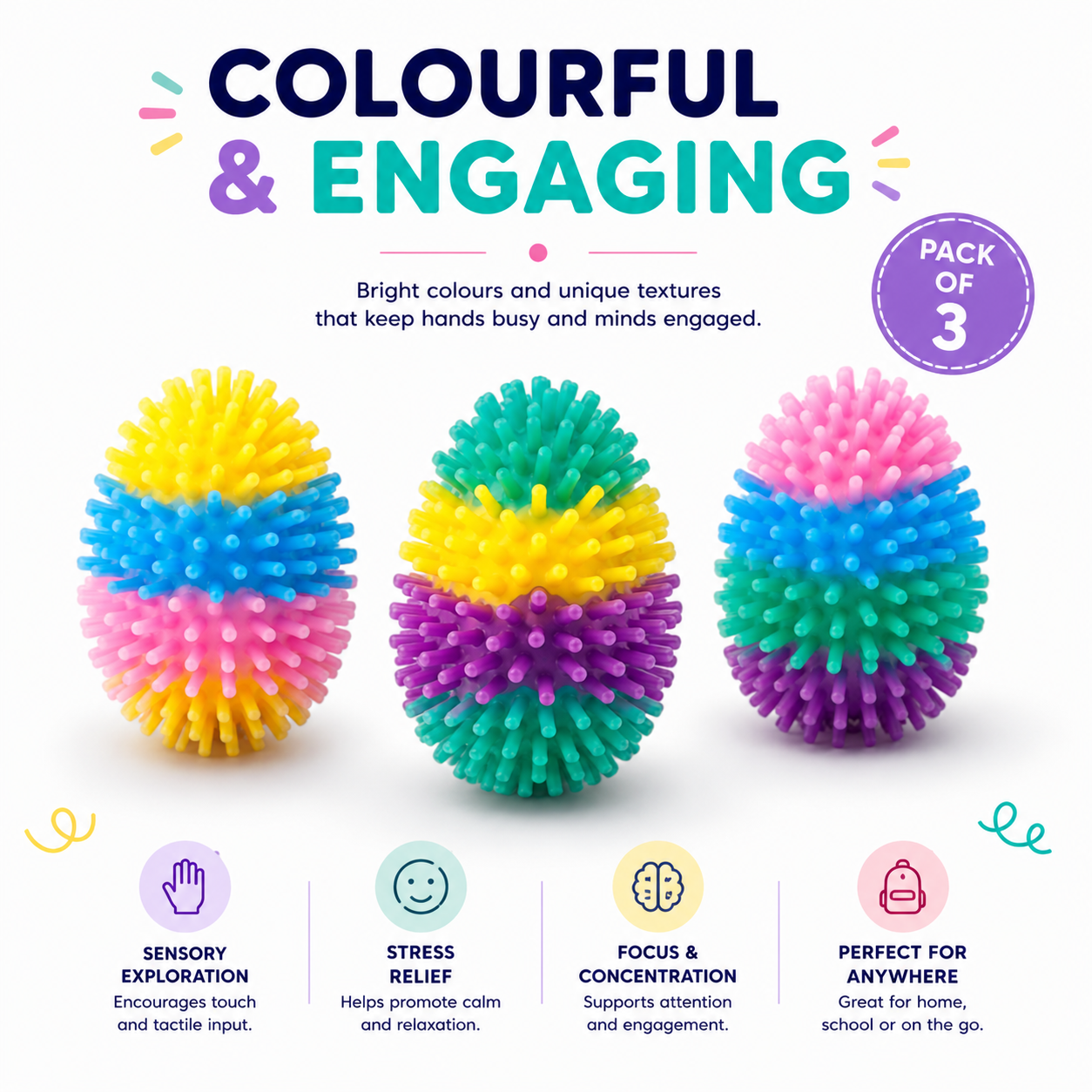 Porcupine Easter Eggs (Pack of 3)