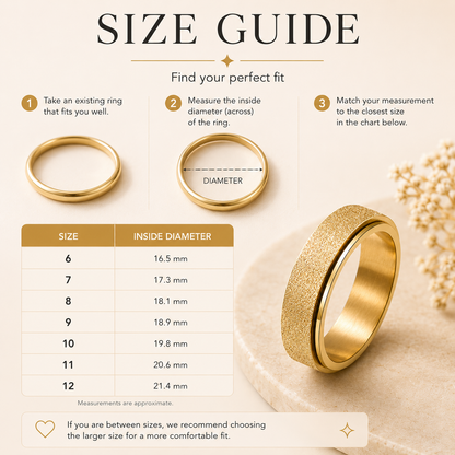Gold Glitter Spinner Ring