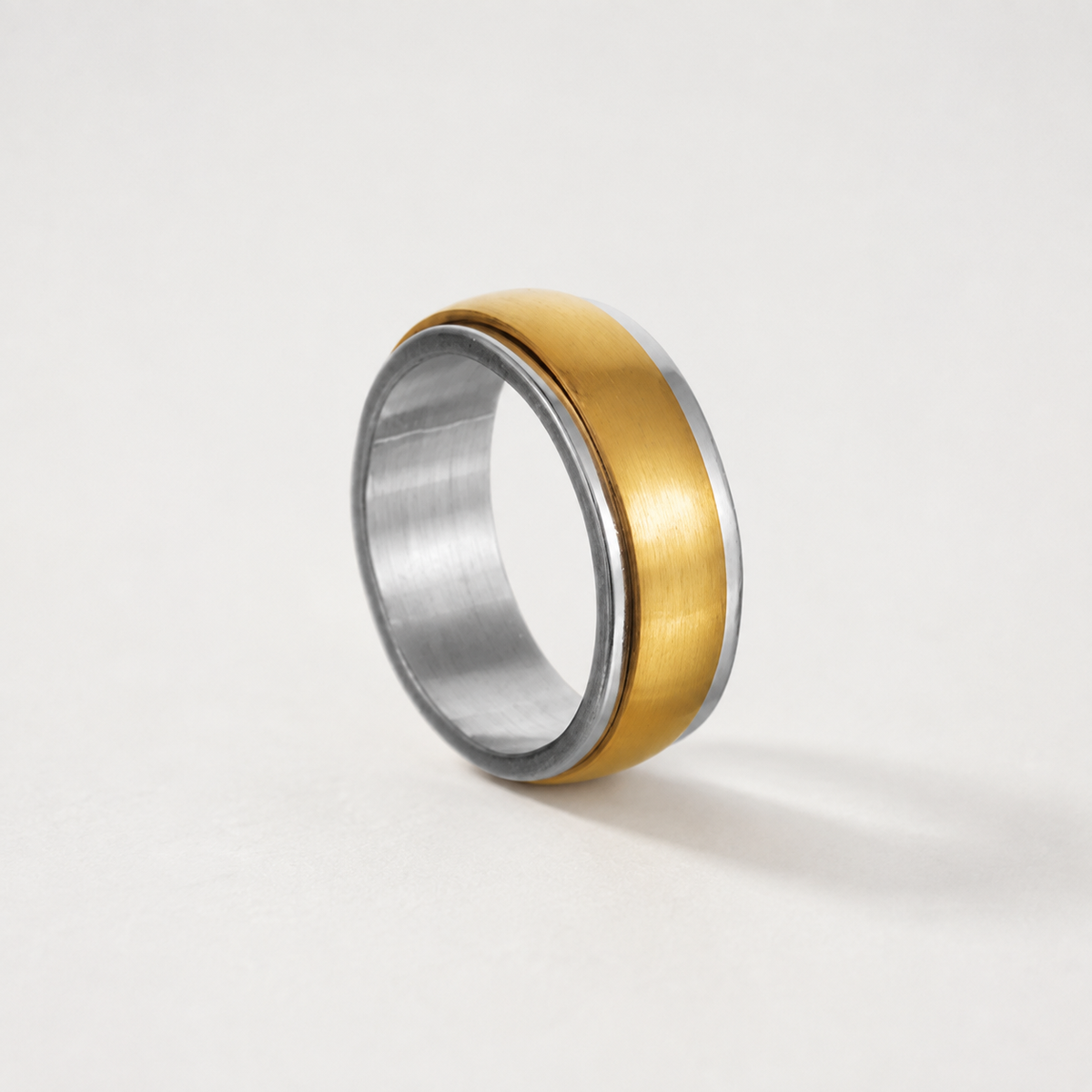 Stainless Steel Unisex Spinner Ring (Gold/Silver)