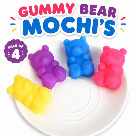 Gummy Bear Mochi Squishies (Pack of 4)