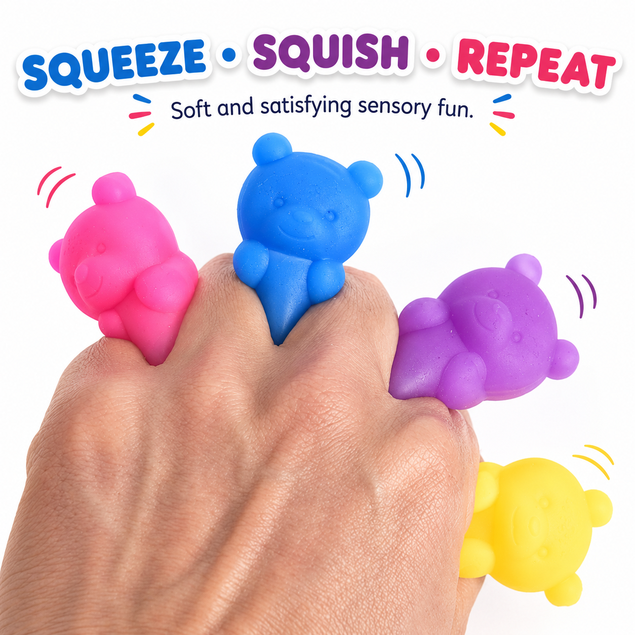 Gummy Bear Mochi Squishies (Pack of 4)