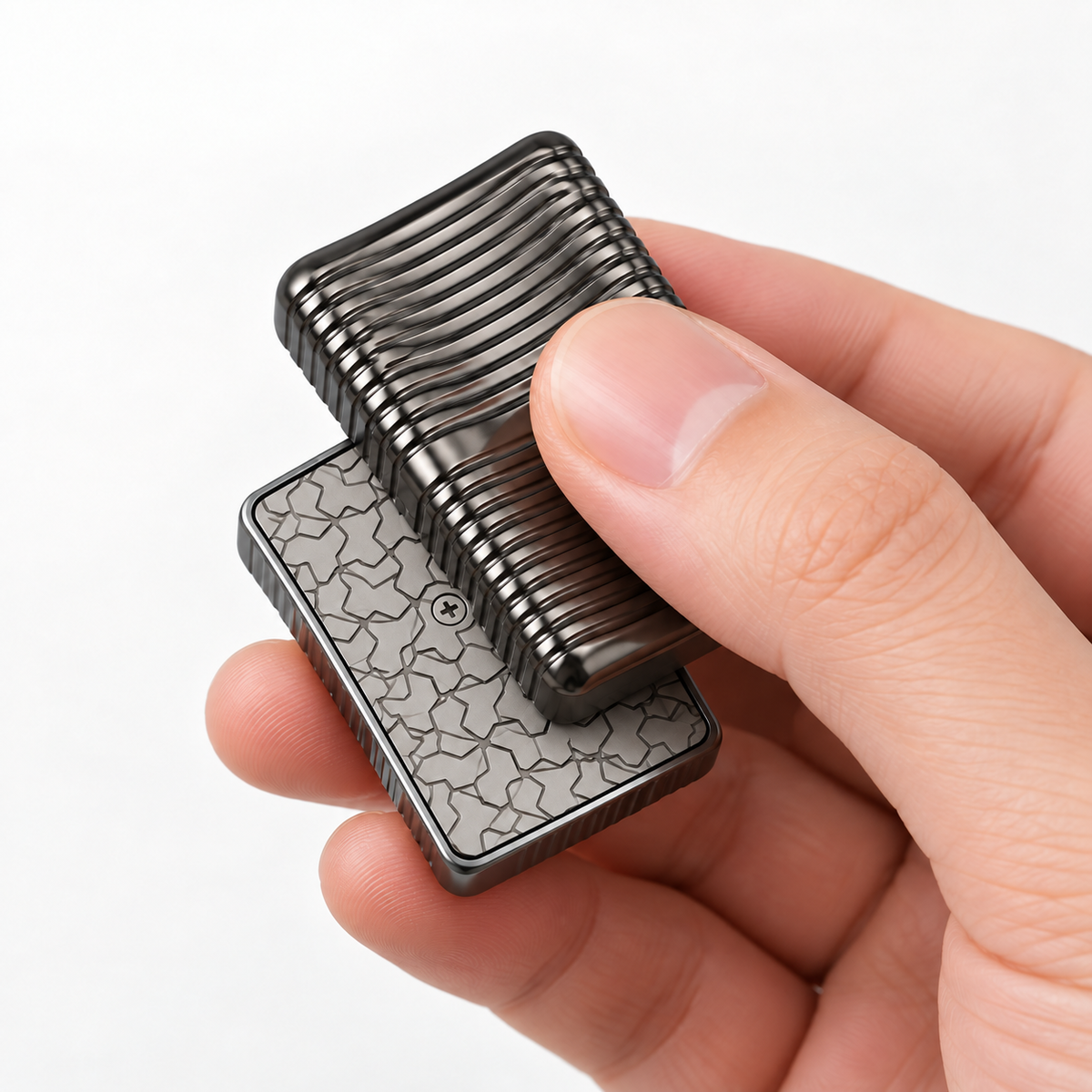 Infinite Metal Fidget Slider (Ribbed)