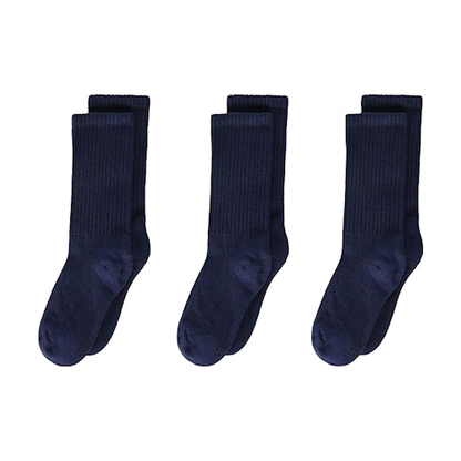 Jefferies Socks Seamless Casual Crew Socks - Navy