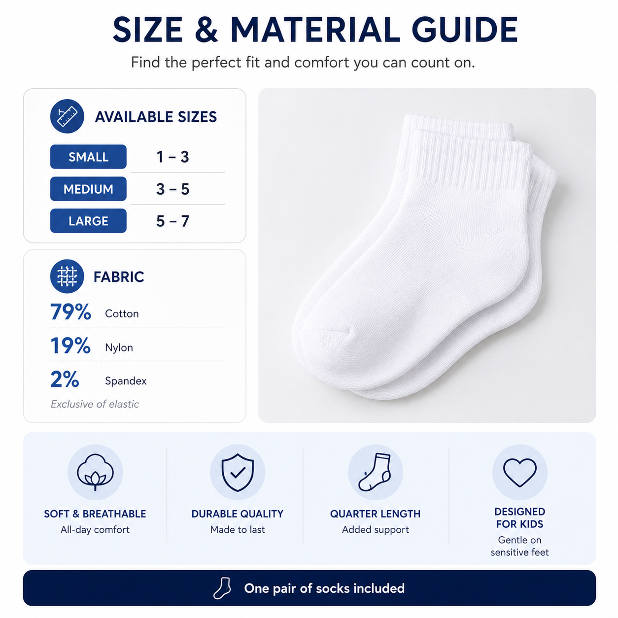 Jefferies Socks Smooth Toe Quarter Non-Cushion Socks - White
