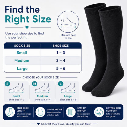Jefferies Socks Smooth Toe Cotton Knee High Socks - Grey