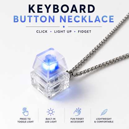 Keyboard Button Necklace